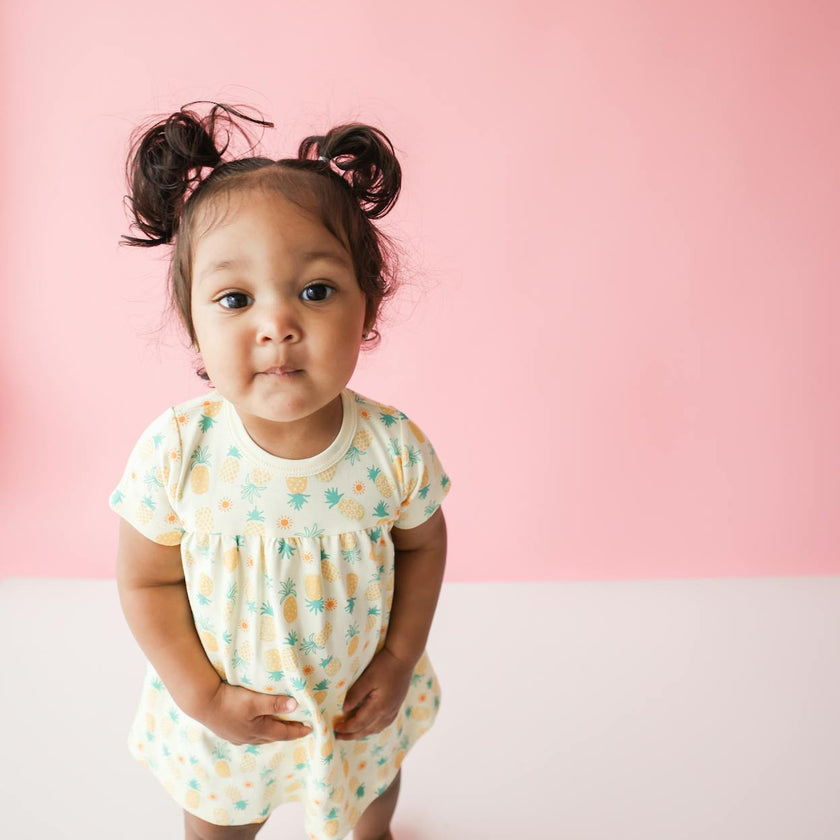 Pineapple Print Swing Dress