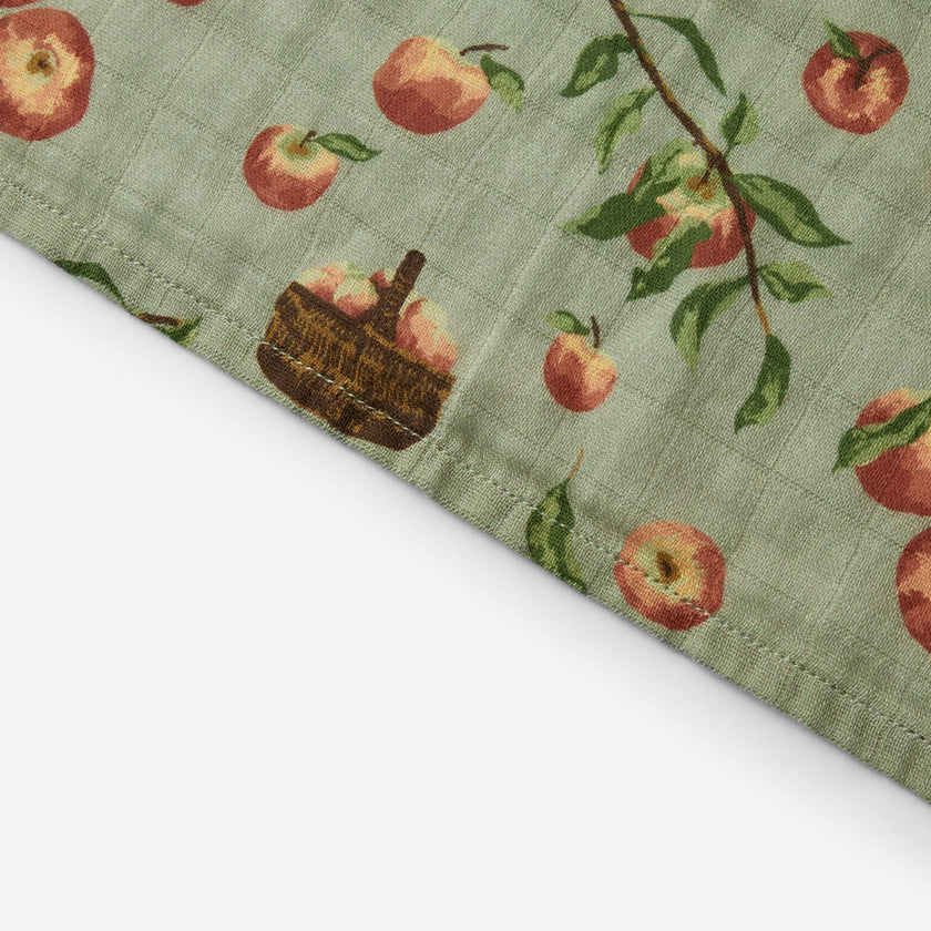 Apple Orchard Organic Cotton Two-Piece Burp Cloth Set
