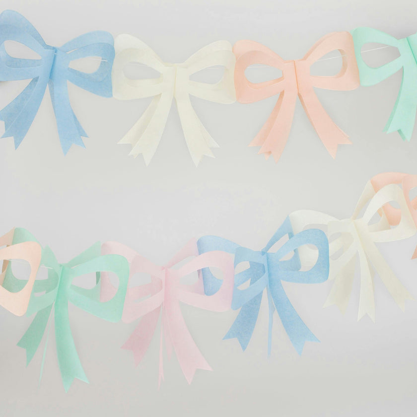 Tissue Paper Bow Garland