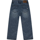 Heart Pattern Wide Leg Jean