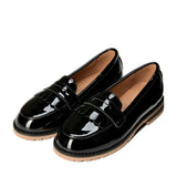 Francie Glossy Patent Leather Loafers