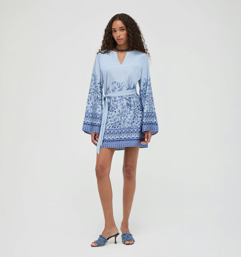 The Magnolia Tunic - Cornflower Wildflower Field