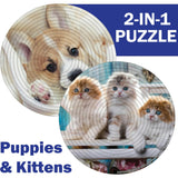 Spin Flip Puzzle: Puppies & Kittens 2L