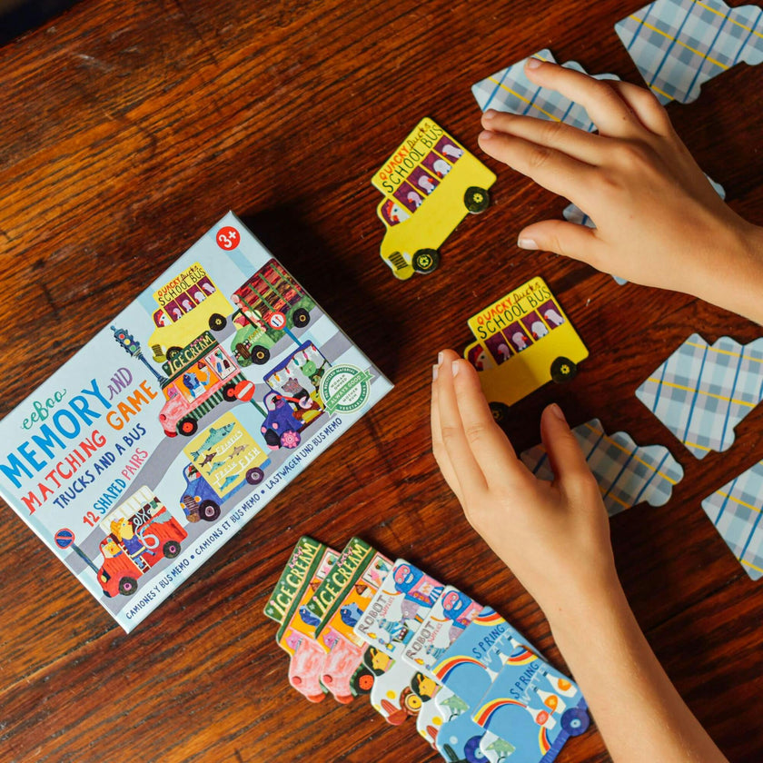 Trucks and a Bus Little Memory Matching Game
