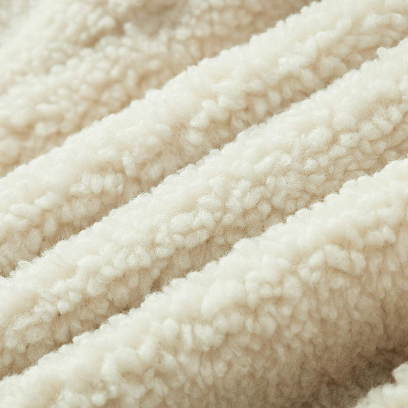 Beige Corduroy Sherpa Reversible Jacket