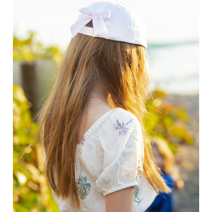 Women's Palm Tree Bow Baseball Hat