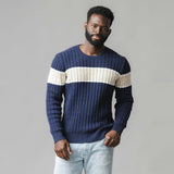 Organic Crew Neck Cable Sweater
