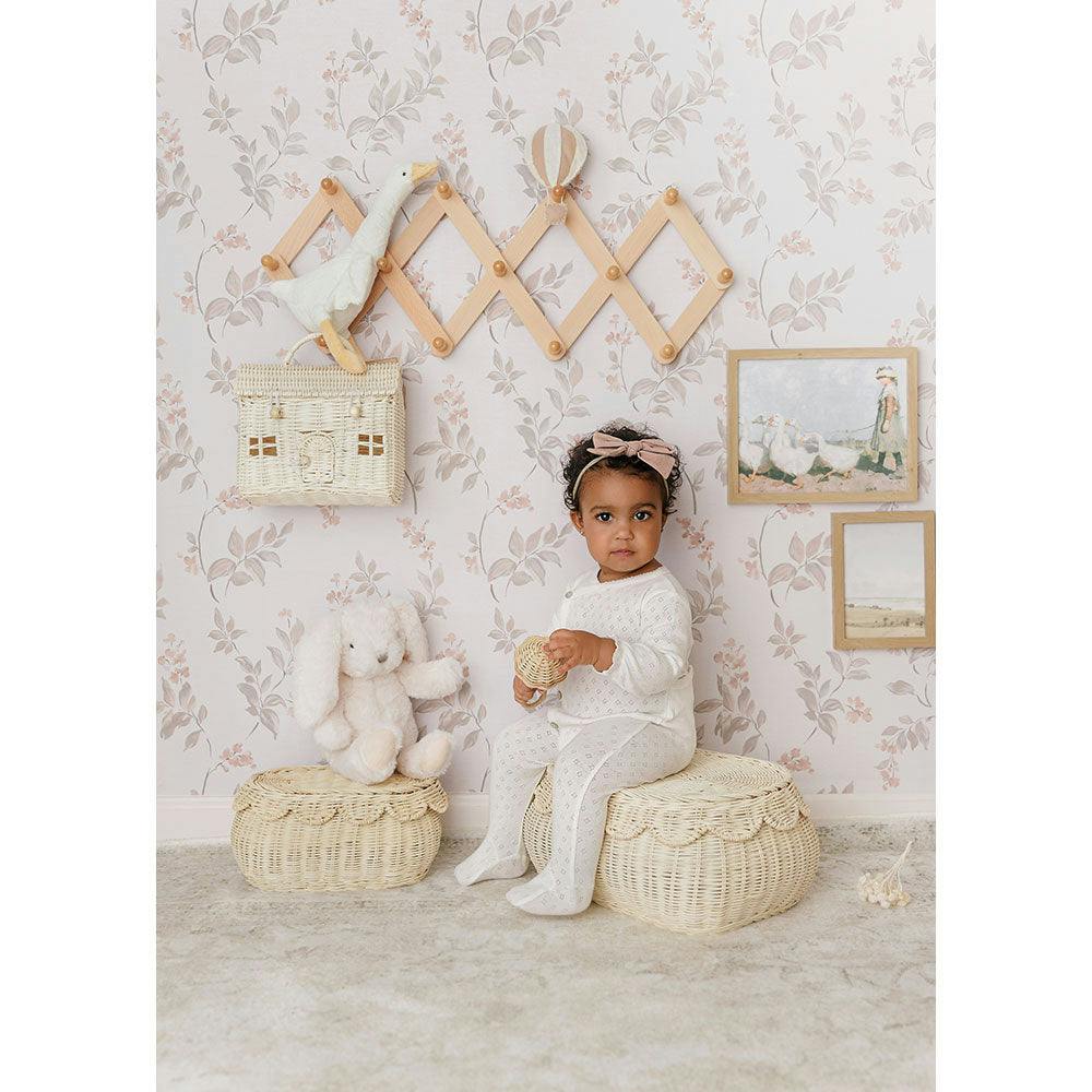 Spray of Cherries Layette Set Ivory