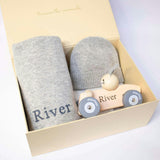 CLASSIC CASHMERE RACING CAR SET - BUNNY