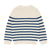 Kids Breton Stripe V-Neck Knit Cardigan
