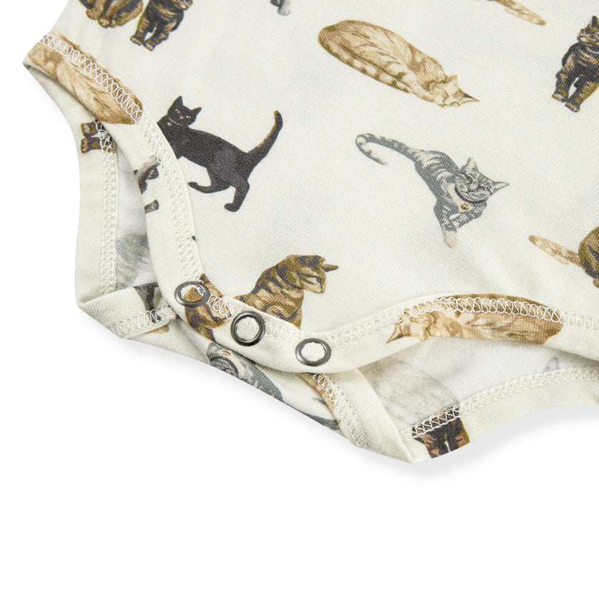 Cotton Stretch Short Sleeve One Piece