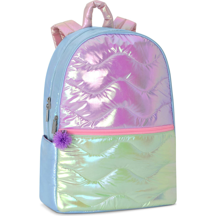 Color Block Quilted Backpack