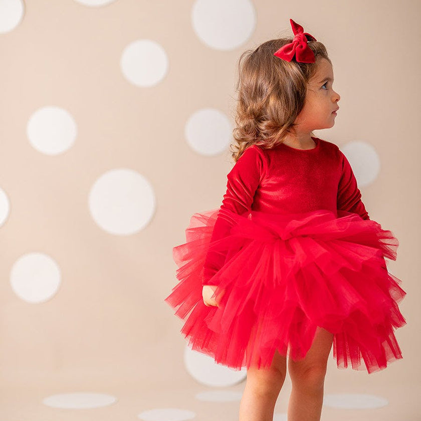 Red Velvet Tutu Dress