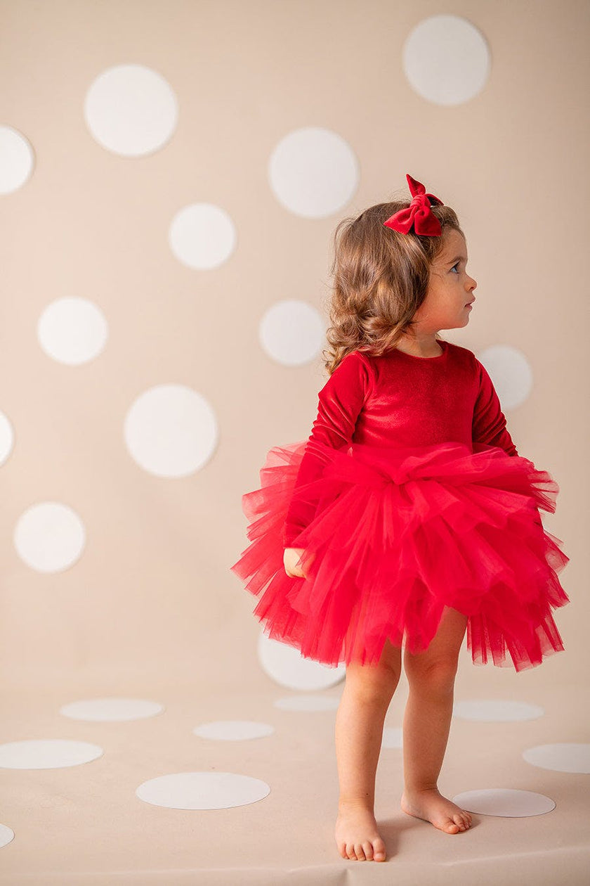 Red Velvet Tutu Dress