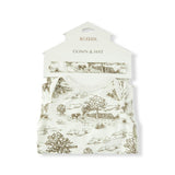 Country Toile Luxe Stretch Newborn Gown & Hat Set