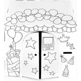32" x 26.5" x 40.5 Decorate & Personalize Cardboard Playhouse Birthday Edition