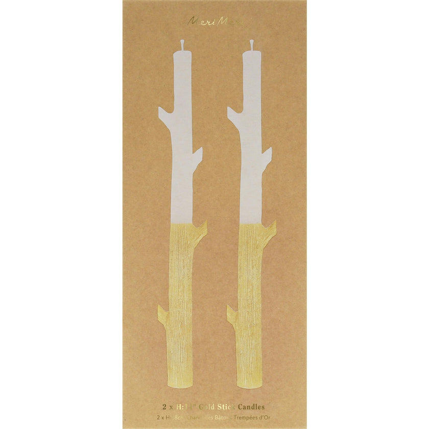 Gold Dipped Stick Candles