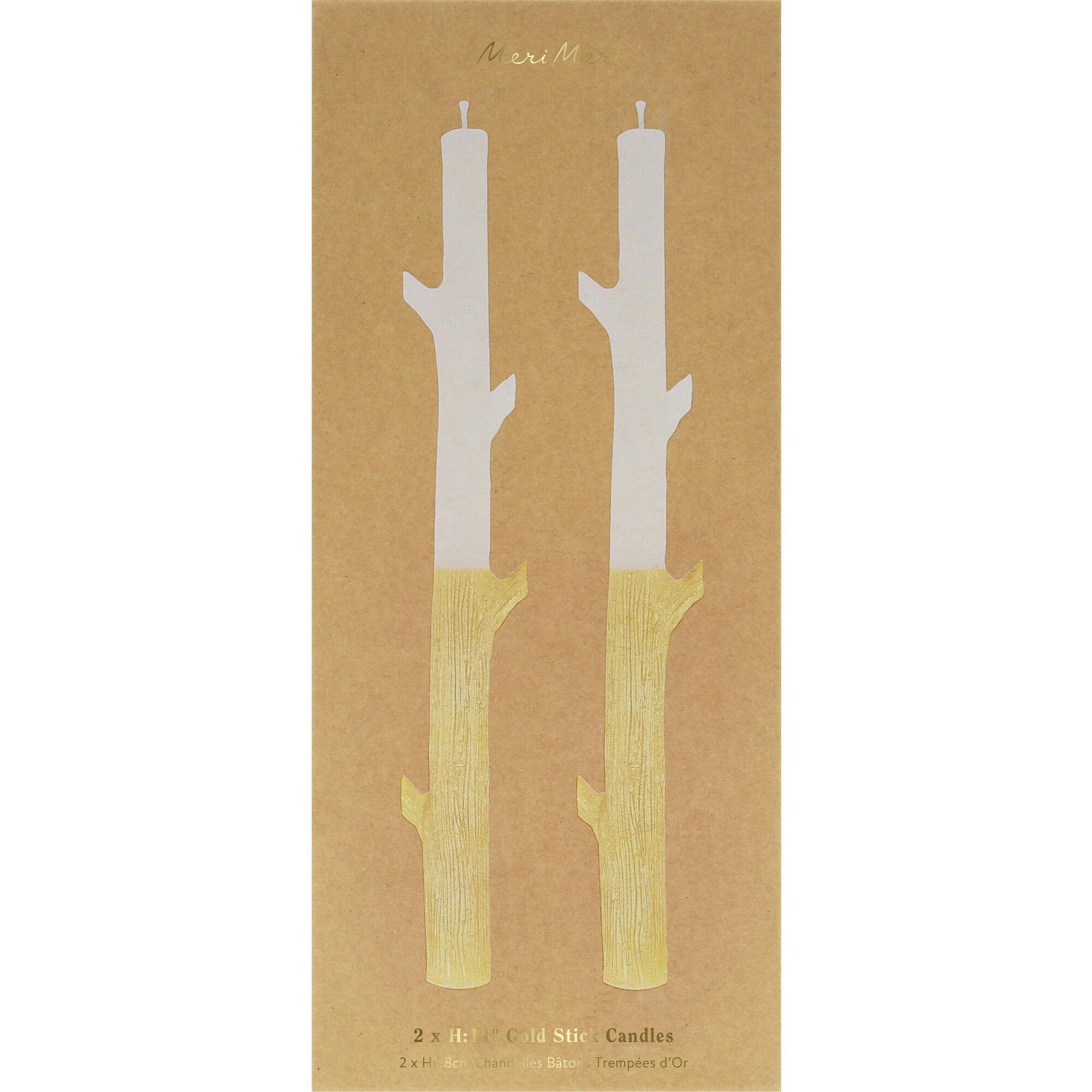 Gold Dipped Stick Candles