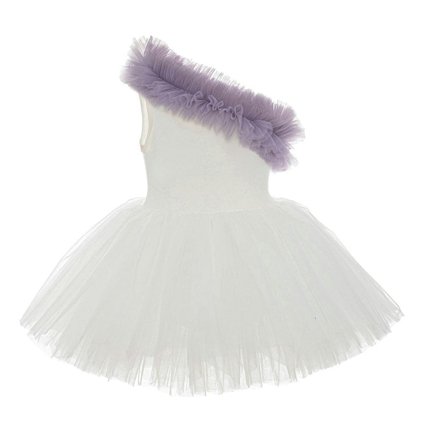Lilac Ruffle One Shoulder Tutu Dress