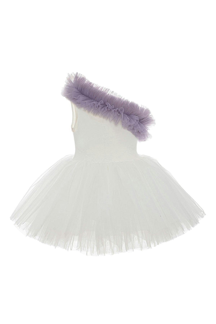 Lilac Ruffle One Shoulder Tutu Dress