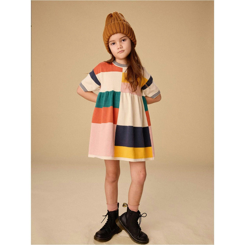 Colorblock Sweater Dress, Multi