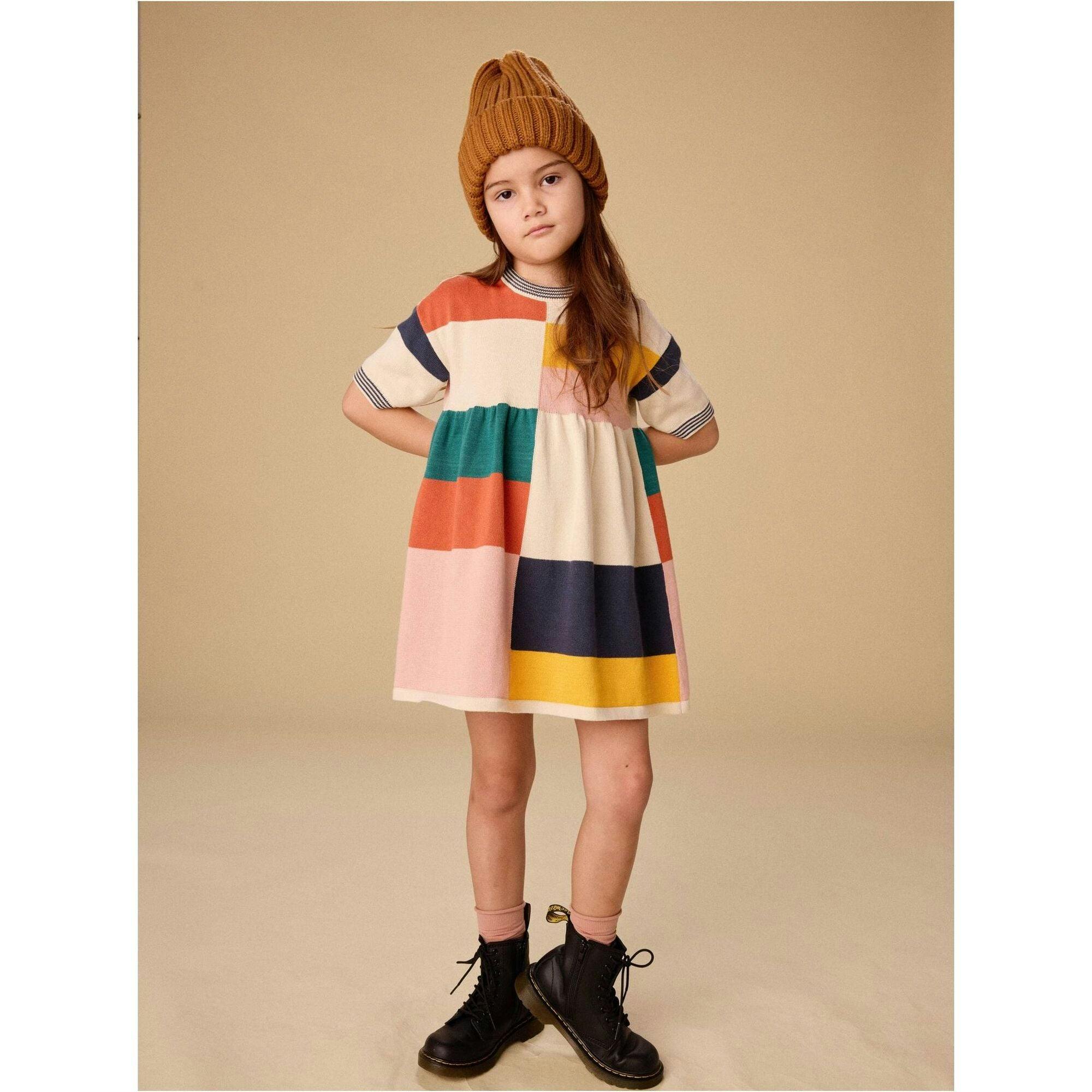 Colorblock Sweater Dress, Multi