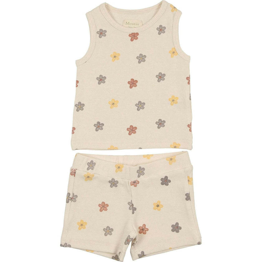 Floral Ribbed 2Pc Set