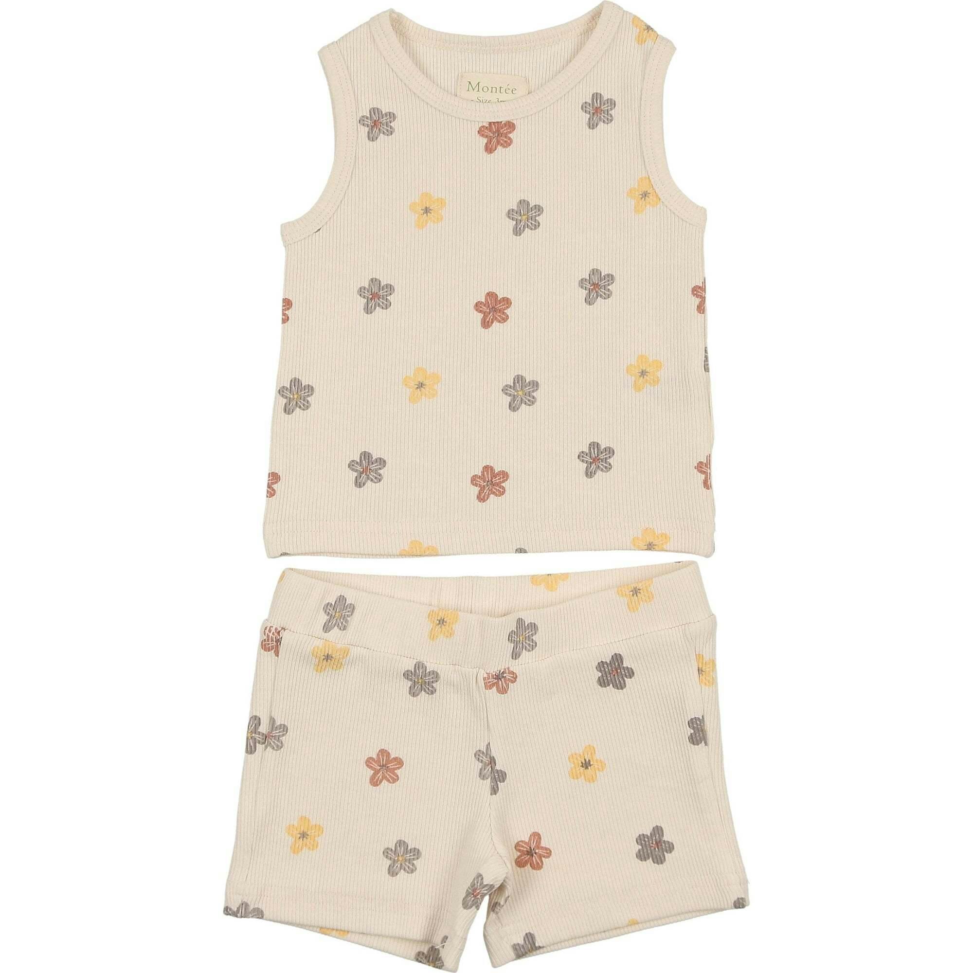 Floral Ribbed 2Pc Set