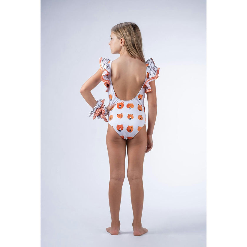 Bears Print Dots Swimsuit, Multi