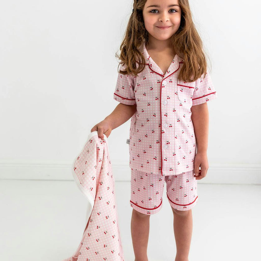 Cherries Pima Cotton Baby Blanket