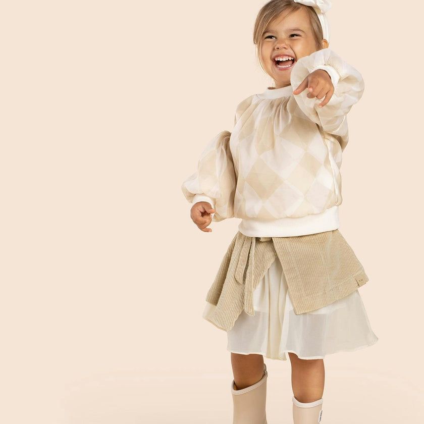 Kids Organza & Terry Sweatshirt