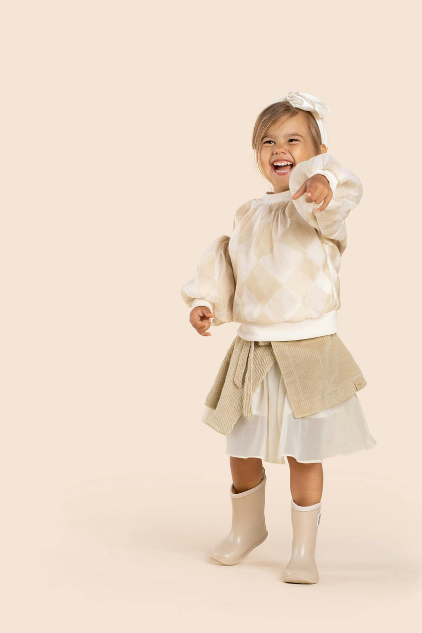 Kids Organza & Terry Sweatshirt