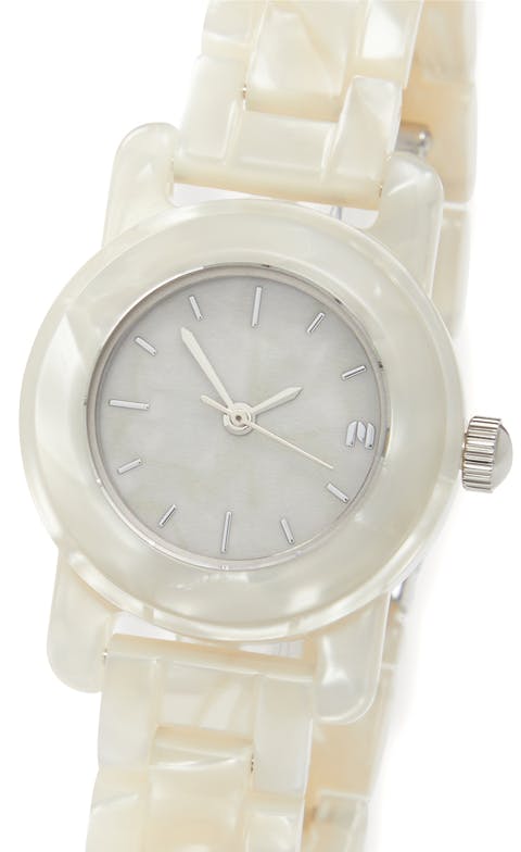 Mini Mono Watch in White Shell