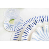 Iris Blue Burst Round Cocktail Napkins