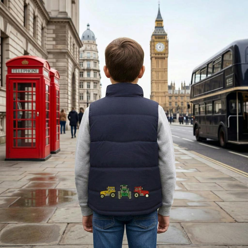 Richmond Embroidered Children's Vest - Farm Life