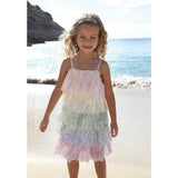 Rainbow Sequin Tiered Dress