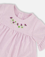 Jersey Tunic And Cotton Capri Set Lavender And Green Printed Flowers