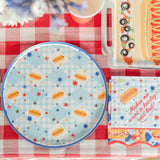 Patriotic Hot Dog Dinner Plates