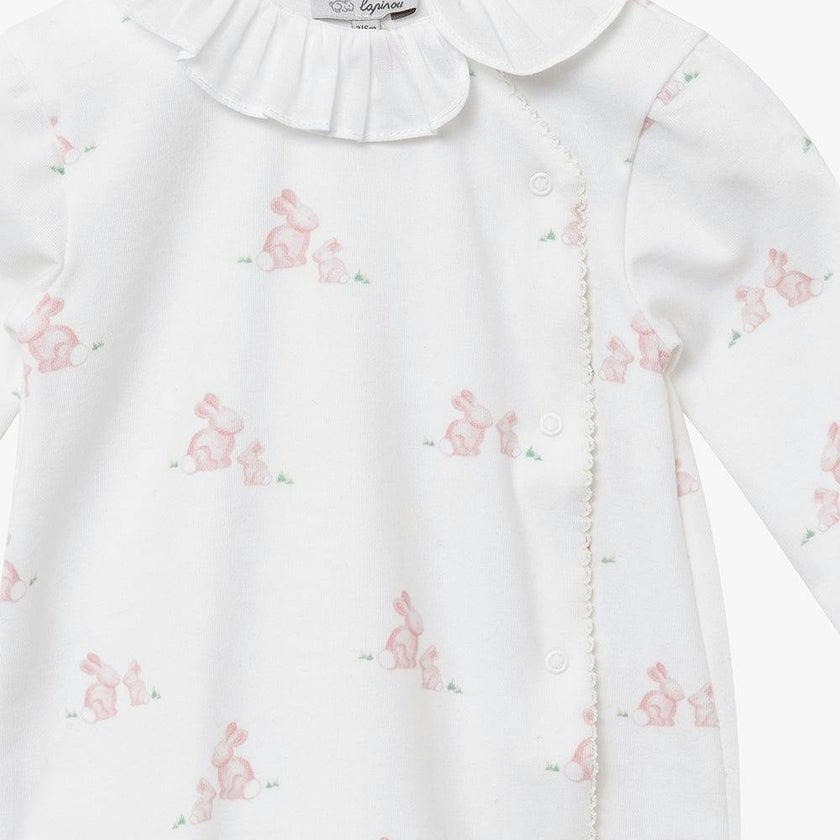 Baby Bunny Onesie in Pale Pink