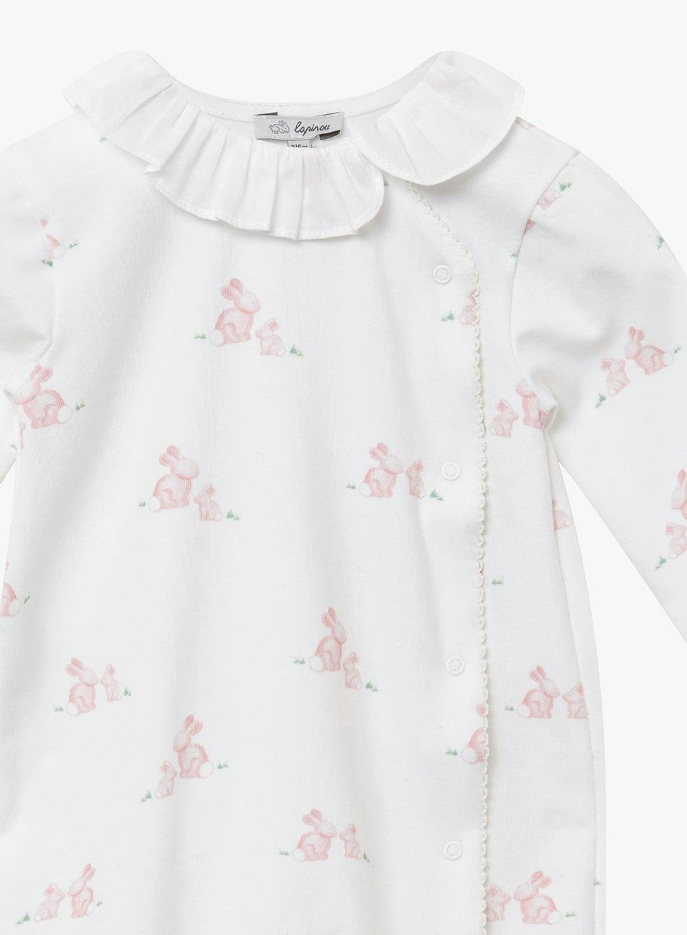 Baby Bunny Onesie in Pale Pink