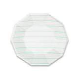 Mint Frenchie Striped Small Plates