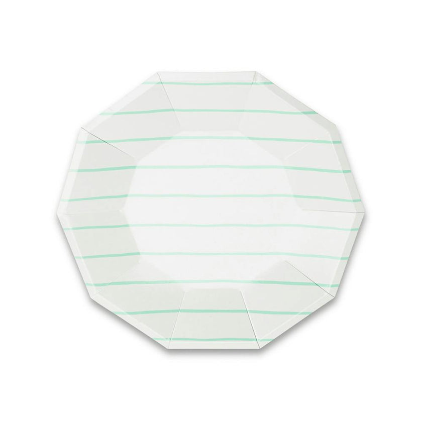 Mint Frenchie Striped Small Plates
