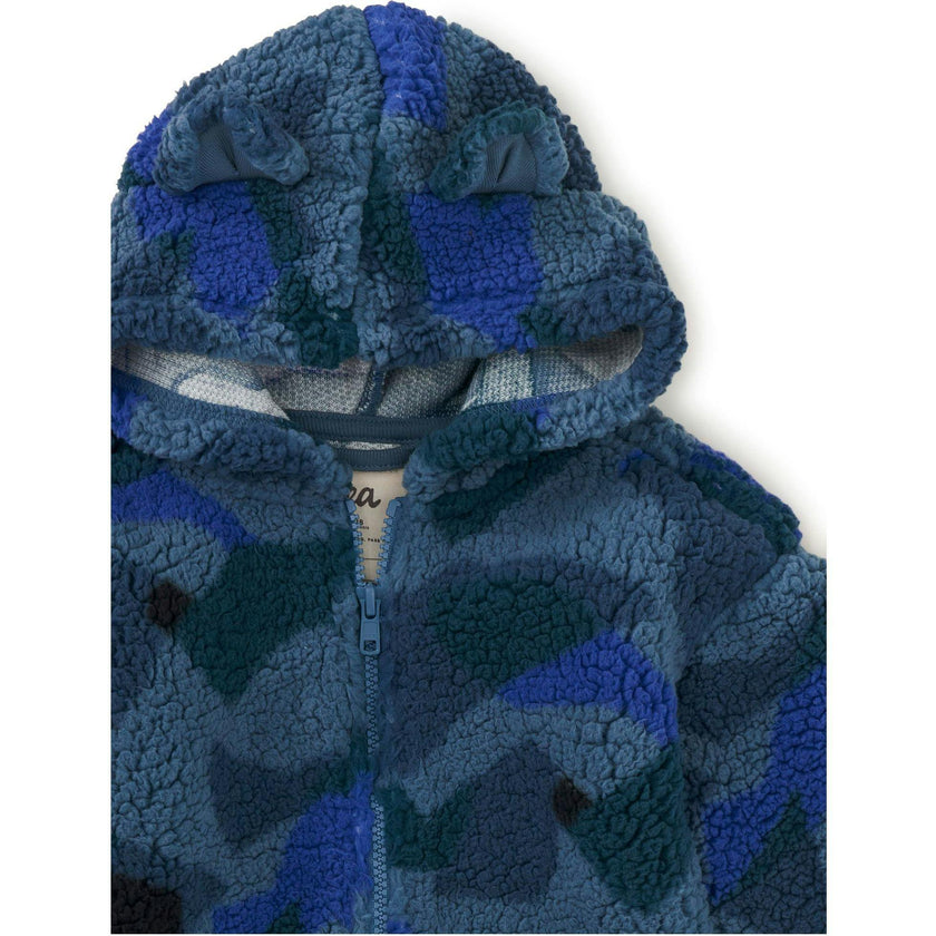 Teddy Fleece Ears Hoodie, Blue