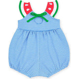 Seersucker Swimsuit With Watermelon