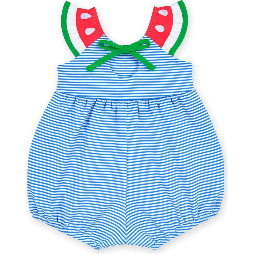 Seersucker Swimsuit With Watermelon
