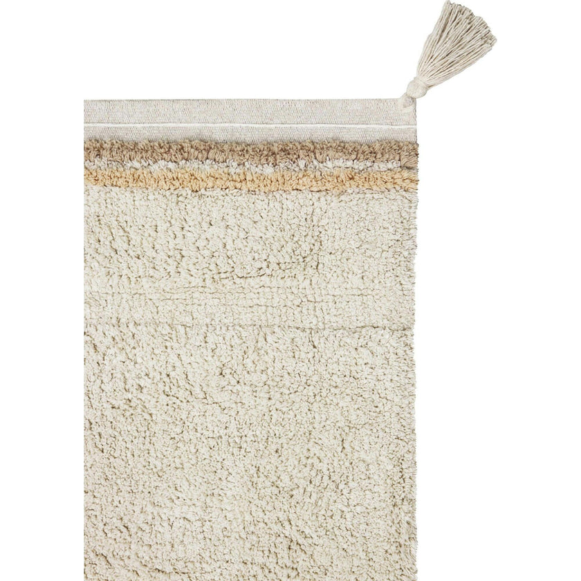 Washable Rug Bloom Natural, White