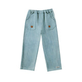 Kassim Denim Trousers | Bear | Ice Blue