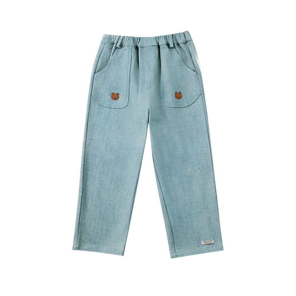 Kassim Denim Trousers | Bear | Ice Blue