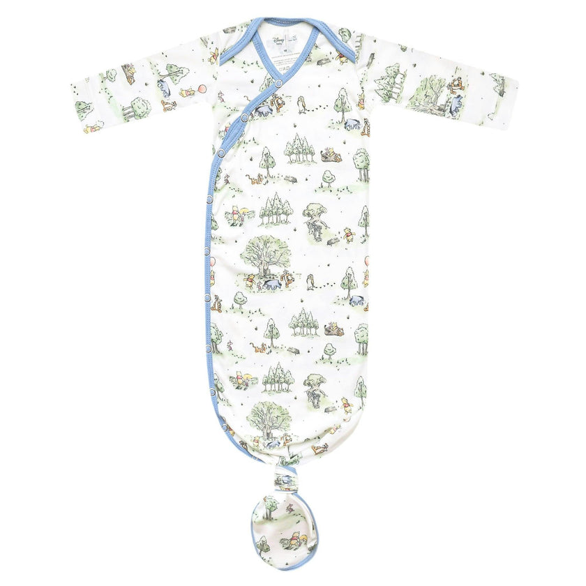 Newborn Knotted Gown - Hundred Acre Wood