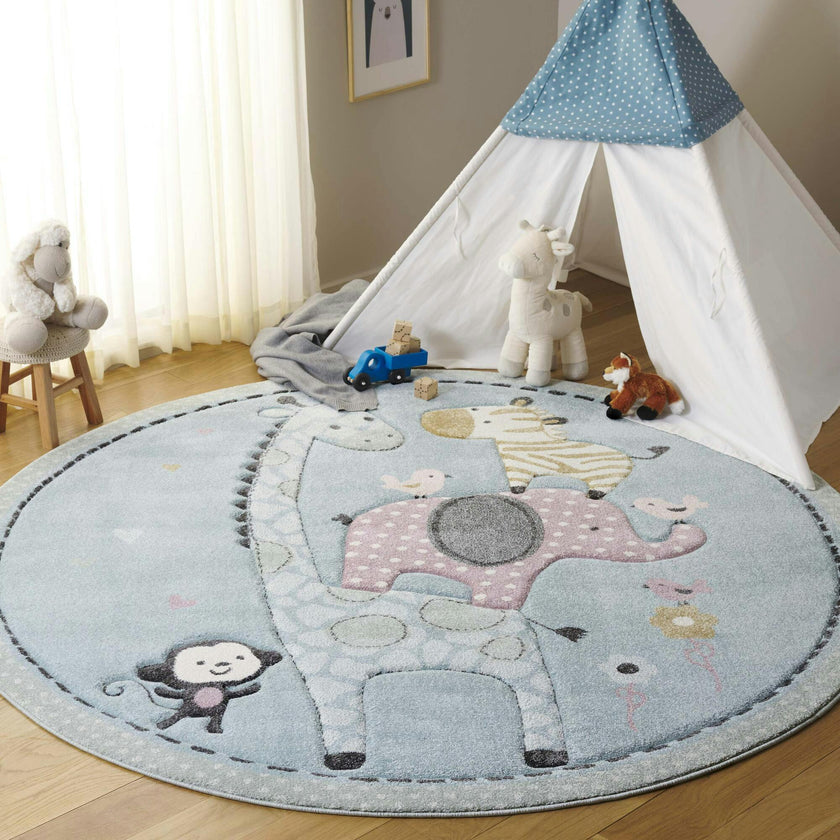 Carousel Kids 120 Large Round Rug